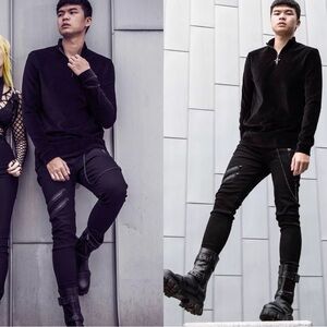 NWT KILLSTAR Men’s Suspension Zipper Black Pants Jeans